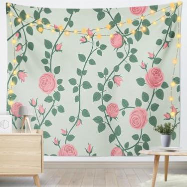 Imagem de Flor para decoração de parede de quarto, tapeçaria engraçada para pendurar na sala de estar, dormitório, decoração de casa - 86 x 102 cm A74