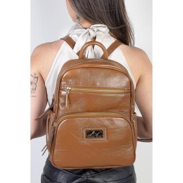 Imagem de Mochila pequena de couro liso Zoey-Feminino