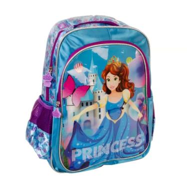 Imagem de Mochila de Costas Princesa Princess Reforçada Resistente Bolsos para Garrafinha - Princess C - Yins Kids