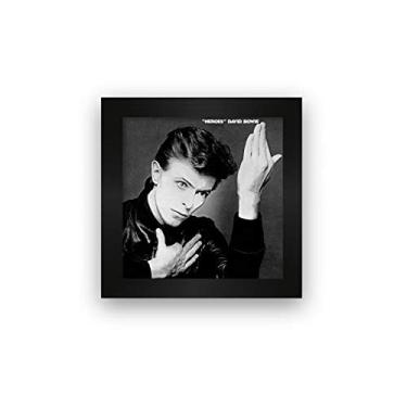 Imagem de Quadro azulejo com moldura David Bowie Heroes
