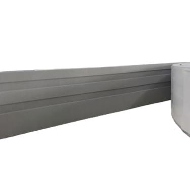 Imagem de Rodapé Eva Adesivo Flexível Boracéia 7cmx1cm 20 Metros - Cinza