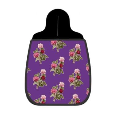 Imagem de Lixeira De Carro Organizador Lixinhocar Buquês de Rosas Fundo Roxo