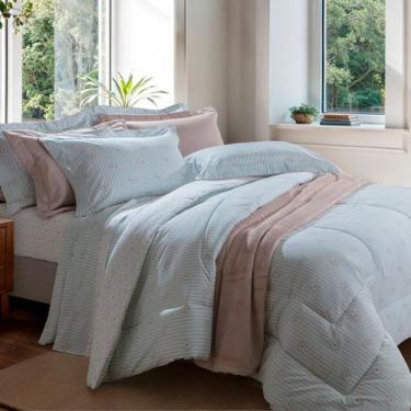 Imagem de Cobreleito Solteiro 200 Fios Kacyumara Vintage 02 Peças Pivone - Casa 