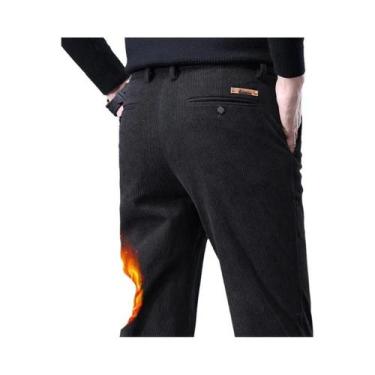 Imagem de Calças Casuais Masculinas Em Veludo Cotelê Em Caqui, Preto E Cinza, De