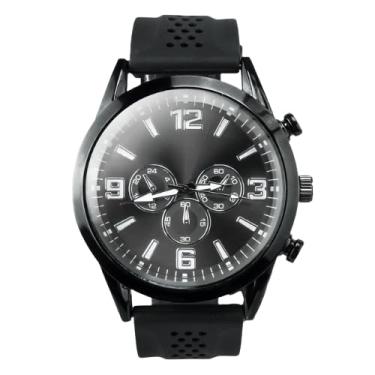 Imagem de Presente Masculino Luxo: Relógio Orizom Analógico Silicone Spaceman + Corrente Grumet Aço Inoxidável 60cm