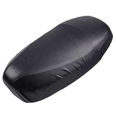 Imagem de Capa de assento de motocicleta de couro impermeável capa de selim de motocicleta dupla face respirável resistente ao clima protetor de assento de motocicleta para a maioria dos assentos de motocicleta