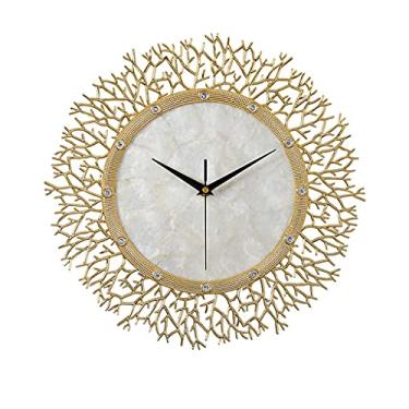 Imagem de Relógio de parede redondo nórdico relógio de parede relógio de parede sala de estar casa mudo oco decoração de casa