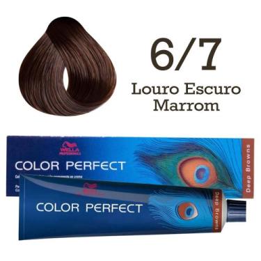 Imagem de Coloração Color Perfect 6.7 Louro Escuro Marrom  Wella Professionals