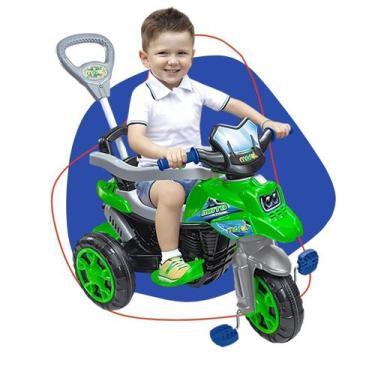 Imagem de Andador Infantil Triciclo Moto Trail Maral Com Empurrador