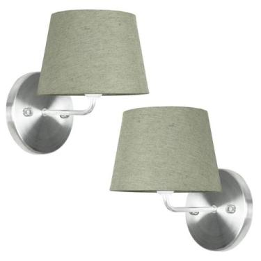 Imagem de Kit 2 Arandela De Cupula Tradicional Cinza Escuro - MARRYLUZ