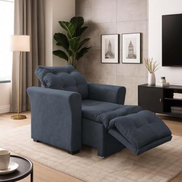 Imagem de Poltrona do Papai Conforto Reclinável e Retrátil Bellagio Boucle Cinza