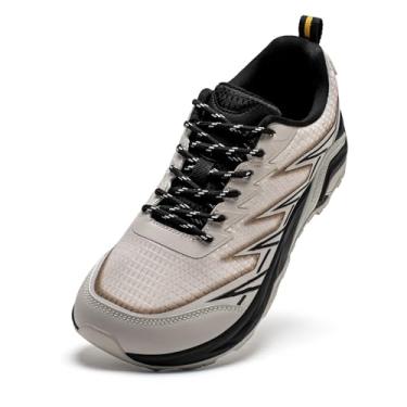 Imagem de HOBIBEAR Tênis masculino de trilha para trilhas, ajuste amplo, leve, cano baixo, respirável para caminhadas, caminhadas e aventuras ao ar livre, Caqui 7093, 8.5 Wide