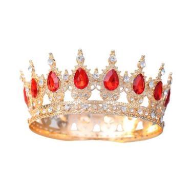 Imagem de Tiara Redonda De Strass Para Noivas, Mulheres, Rainhas, Princesas E Me
