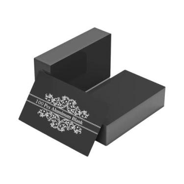 Imagem de Cartões De Visita Metálicos Em Alumínio 85x55mm, 100 Unidades, Para Gr