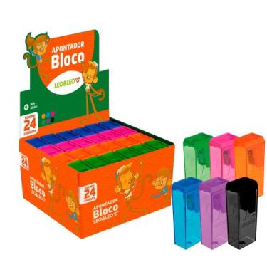 Imagem de Apontador Bloco 6cm com Depósito (Caixa com 24 unidades) Leo&Leo Leono