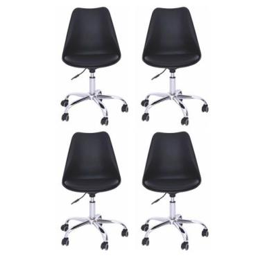 Imagem de Kit 4 Cadeiras para Escritório Eames Estofada - Bulk