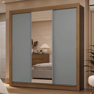 Imagem de Guarda-roupa Casal 3 Portas Correr Espelho 2 Gavetas