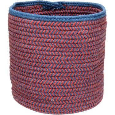 Imagem de CESTA DECORATIVO ORGANIZADORA CACHEPÔ TECIDO 25x25x25cm VERMELHO - HOM