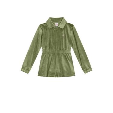 Imagem de Jaqueta Malha Cotelê Infantil Menina Brandili Verde, Verde, 6