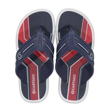 Imagem de Chinelo Infantil Cartago Palermo Cinza/Azul/Vermelho
