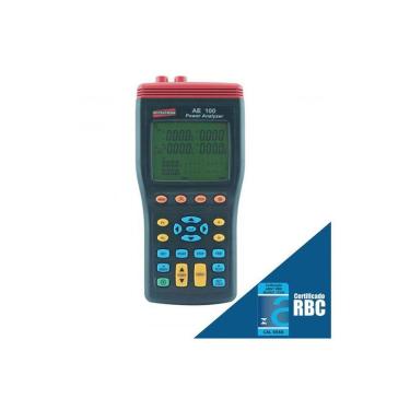 Imagem de Analisador Energia Digital True Rms Usb Datalogger Sd Distorção Harmônica Ae-100 Portát...