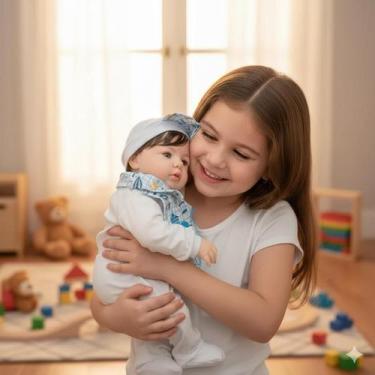 Imagem de Bebê Reborn Menino Kit Abigail Para Banho Cabelo Fio A Fio - Valentina