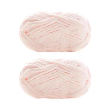 Imagem de Fio De Veludo Grosso 2 Peças 50g Cada Lã Chenille Macia Para Tricô Art