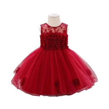 Imagem de Vestido De Festa Para Menina Pequena, Vestido De Aniversário De 1 Ano,