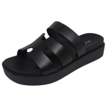 Imagem de Tamanco Feminino Flatform Couro Fecho Tira Colante Bottero-Feminino