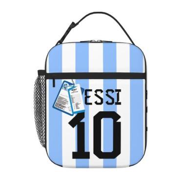 Imagem de Lancheira isolada genérica de futebol para mulheres e homens, preta - 
