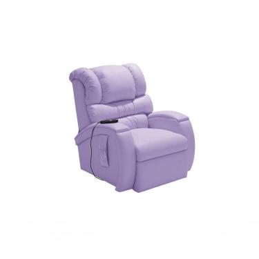 Imagem de Poltrona Reclinável Motorizada Imperial 313 Com Lift E Massageador Corino Lilás Império Estofados