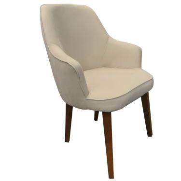 Imagem de Poltrona Lorem Suede Encosto Alto Bege D Rossi