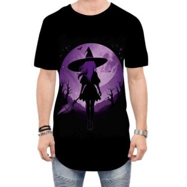 Imagem de Camiseta Longline Bruxa Halloween Púrpura Festa 12 - Kasubeck Store®, 