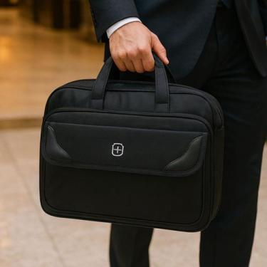 Imagem de Pasta de Trabalho Masculina Executiva para Notebook Reforçada Impermeá
