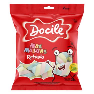 Imagem de Maxmallows Rech Torção Rosa/Branco Baunilha c/ Mor 70g