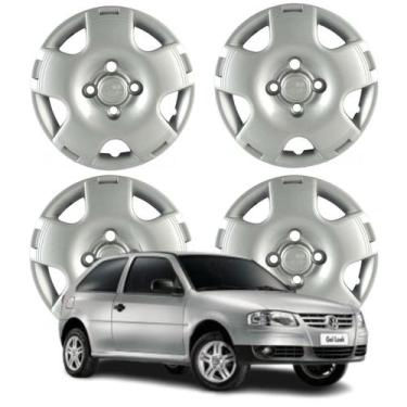 Imagem de Jogo Calota Aro 13 VW Gol G4 2006 Cubo Alto Prata - Grid Calotas