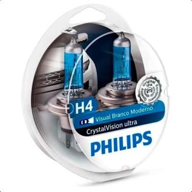 Imagem de Par Lâmpada H4 Philips Crystal Vision Ultra Cobalt 2011-2014