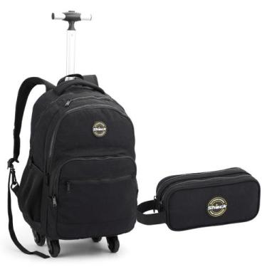 Imagem de Kit Mochila Rodinhas Estojo Masculina Para Laptop Shock - Seanite, Pre
