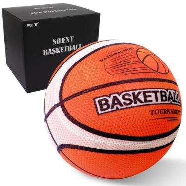Imagem de Bola de Basquete Silenciosa PZT Tamanho 7 para Uso Interno, PU Espuma
