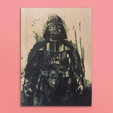 Imagem de Quadro Decorativo Star Wars Darth Vader Aquarela Tpc Retangular 54,5x39CM em Madeira Co...