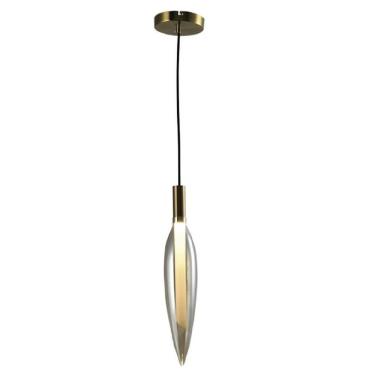 Imagem de Pendente Dr Sky-4096s com LED Integrado 4W 3000K 320 Lúmens Estrutura Metal Dourado e V...