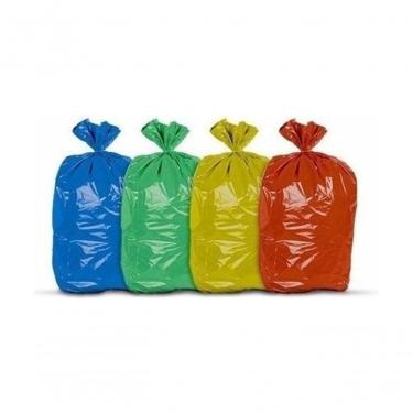 Imagem de Saco para Lixo Saco de Lixo 40 Litros Coloridos Uso Doméstico e Comercial Kit 4 Pacotes...