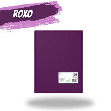 Imagem de Pasta Catálogo A4 OEM Organizadora com Visor 50 Envelopes Plásticos Internos Tamanho Padrão para Documentos Roxo