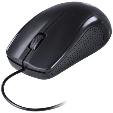 Imagem de Mouse USB CM100 com Sensor Óptico 1000DPI e Cabo 1,8M para Uso Ergonômico Ambidestro Preto Vinik