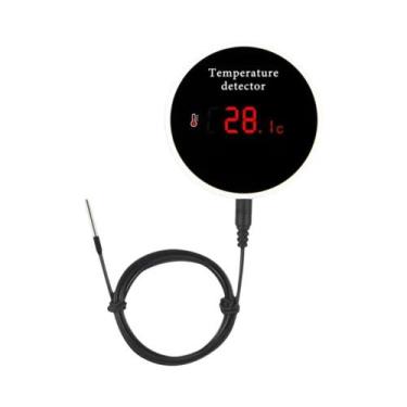 Imagem de Termômetro Inteligente WIFI Haozee Tuya Com Sonda Externa, Sensor De T