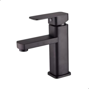Imagem de SOFTINOX Torneira Monocomando Misturador para Lavatório/Banheiro- Black Matte/Preto - Fosco em Metal.
