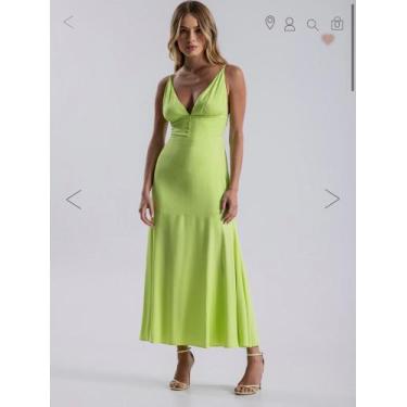 Imagem de Vestido Mídi Viscose Com Recorte Cintura - lez a lez