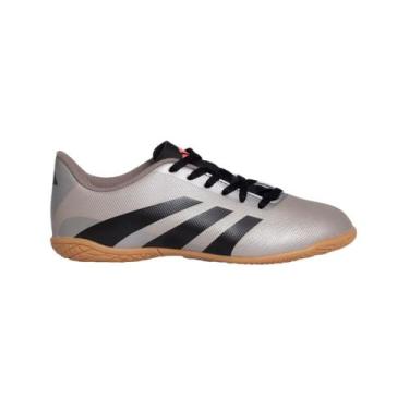 Imagem de Chuteira Adidas Predator Essentials Artilheira Futsal Infantil, Cinza,