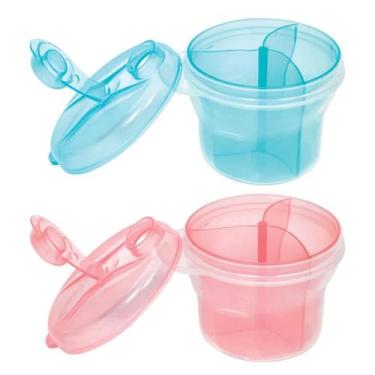 Imagem de Pote para Leite em pó com divisória removível (300ml)-Buba, Rosa