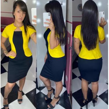 Imagem de Vestido Midi Tubinho Social Moda Evangélica Atacado - Universo do Clos